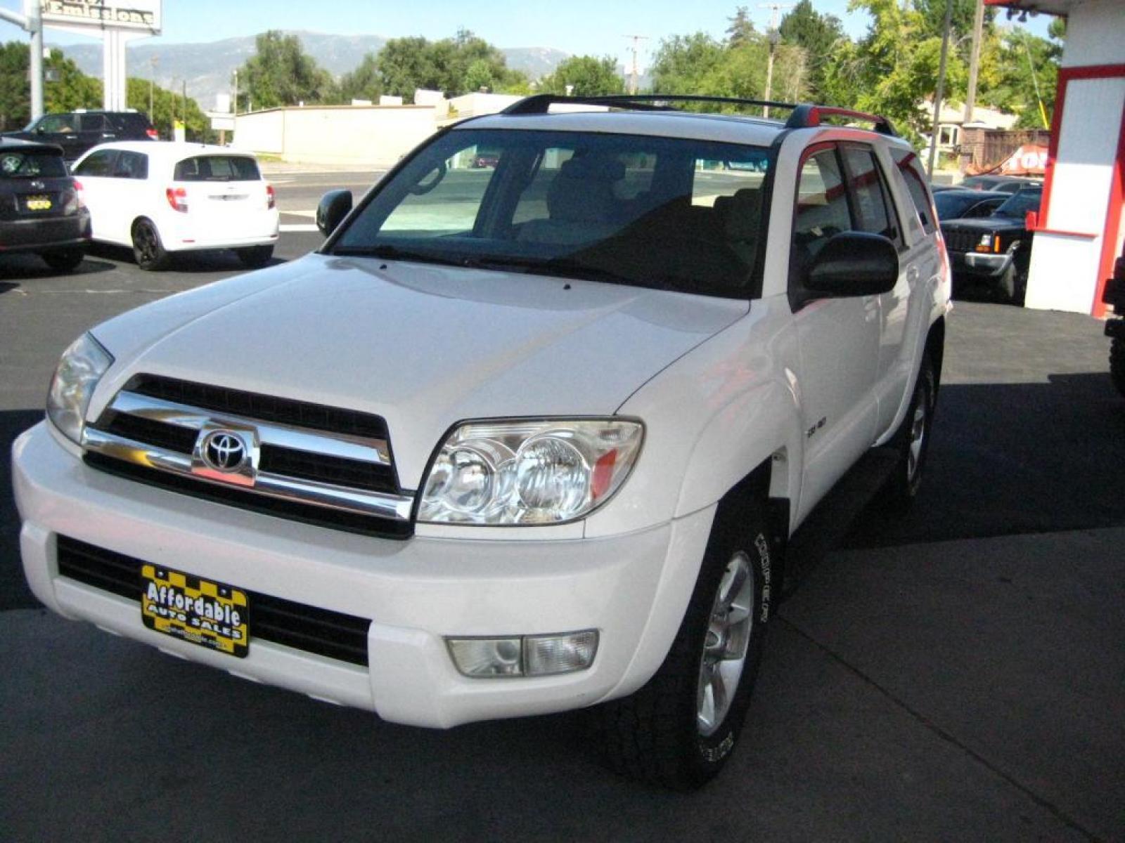 2005 White /tan Toyota 4Runner Sport Edition V6 4WD (JTEBU14R258) with an 4.0L V6 DOHC 24V engine, 5-Speed Automatic Overdrive transmission, located at 242 N Hwy 89, North Salt Lake, UT, 84054, (801) 510-2128, 40.904400, -111.891518 - SOLD!!! To check out similar vehicles and our entire inventory go to www.utahaffordable.com - Photo #0